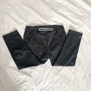 Black Athleta Crop Leggings with Pocket